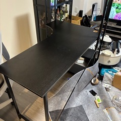 【無料】L字デスク-ブラックの画像