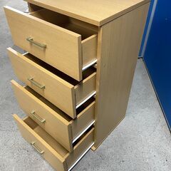 【良品】4段チェスト 木目調 お洒落 大容量 早い者勝ち 引取歓迎 配送OKの画像