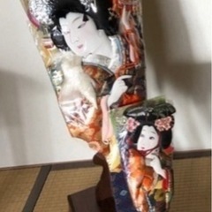 羽子板　歌舞伎調　大きめ　台座付きの画像