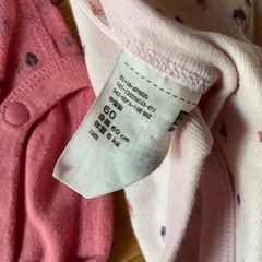 女の子　ベビー肌着4枚セットの画像