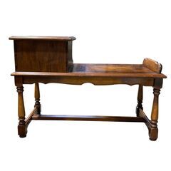 テレフォンベンチ カリモク Karimoku 電話台 テレホン デスク レトロ家具 昭和レトロ★S3570Aの画像