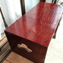 【引取限定】文机レトロ アンティーク折り畳み式 3引き出し付きの画像