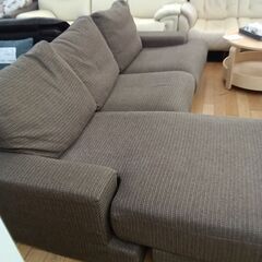 ★リユースのサカイつくば店★TK7740  3人掛けソファ ブラウン H60×D95～153×W214 クリーニング済みの画像