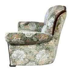 一人掛けソファ ベロア生地 金華山織 総柄 昭和レトロ ソファ 椅子 肘掛け★S3571Aの画像