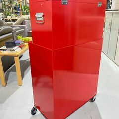 引渡し決まりました。　I18★ツールチェスト★ツールキャビネット 自在キャスター付き 付属品カギあり 上段分離 可動式 工具収納 の画像