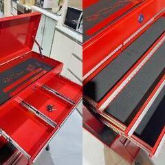 引渡し決まりました。　I18★ツールチェスト★ツールキャビネット 自在キャスター付き 付属品カギあり 上段分離 可動式 工具収納 の画像