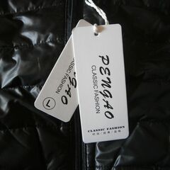 カッコいい、PENGAO ダウンジャケット  レディース L ブラック 新品未開封タグ付きの画像