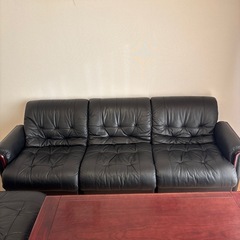 応接セット　本革ソファ　ローテーブルの画像