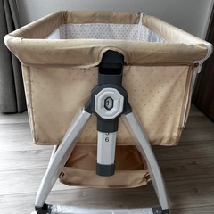 ベビーベッド 添い寝 乳児用ベッド カラー:ベージュ　高さ6段調節可能の画像