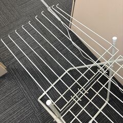 室内物干し スタンド型  折りたたみタオルハンガー 白 KJ_010の画像