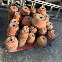 ガーデンアイテム　素焼き植木鉢　盆栽鉢の画像