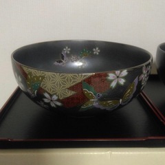 未使用　瑞陶　盛り鉢 5個セット　箸とお盆付きの画像