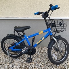 キッズ　自転車　16インチ　アサヒ　サイクルベース　　青色の画像
