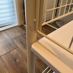 山善 収納ラック 押入れ収納 ワゴン キャスター付き ホワイトの画像