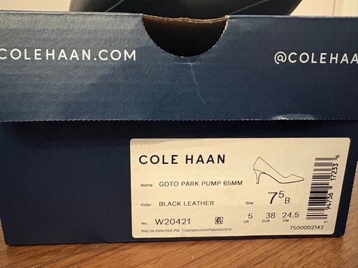 COLE HAAN ブラックレザーパンプス
