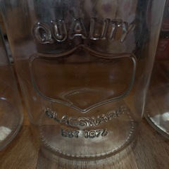 QUALITY GLASSWARE ガラスキャニスター 3個セットの画像