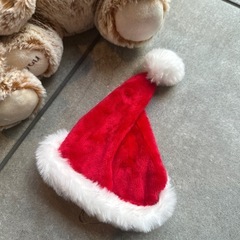 クリスマス　サンタ帽子　ぬいぐるみ　30点　テディベア　ミルクティーカラー　ふわふわの画像