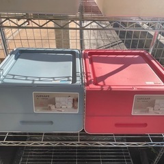 【リサイクルサービス八光】幅38.5㎝　サンカ SANKA 収納ボックス 前開き フロック30 深型 4段階ストッパーの画像