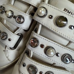 Jimmy Choo ジミーチュウ ホワイト スニーカー 23.5cmの画像