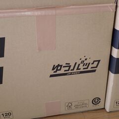 【半額】ゆうパック 120サイズ ダンボール箱 x2 　年末断捨離の部屋の整理などにの画像