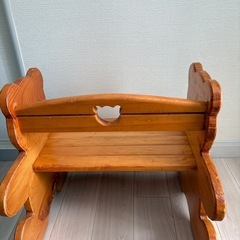 子供用クマ椅子、ベンチの画像