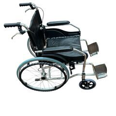 車椅子 アルミ合金製 軽量 折り畳み  携帯バッグ付き 自走式折りたたみ 介助 車椅子  ノーパンクタイヤ 美品の画像