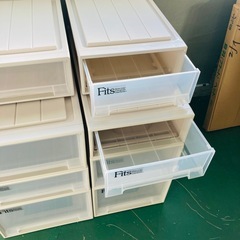 天馬　Fits 収納ケース　8個まとめ　4サイズ各2個　引出し収納ケース　クローゼット収納の画像