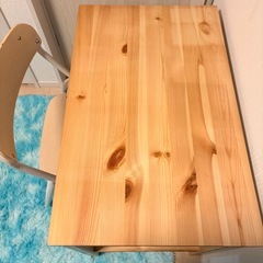 無印良品🌿 折りたたみデスク＆チェアセット｜天然木パイン材｜美品✨️の画像