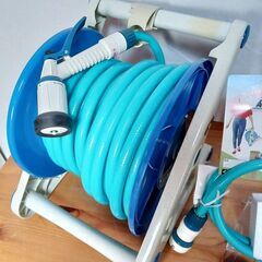 【B485】未使用　散水用ホース　リール　25ｍ　の画像