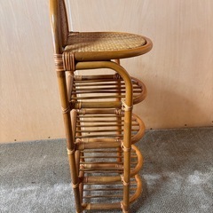 ラタン　レトロ　スリッパラックの画像