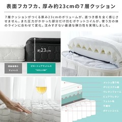 至急‼️クイーンマットレス  ブラック　ポケットコイルマットレス ピロートップ 高級ホテル仕様の画像