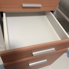 キャスター付き サイドチェスト 3段｜木目調の画像