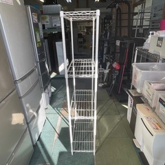 【リサイクルサービス八光】幅64㎝　ホワイト　4段メタルラックの画像