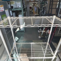 【リサイクルサービス八光】幅64㎝　ホワイト　4段メタルラックの画像