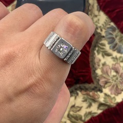 Pt900 印台系　デザインリング　23.2g 約17.5号の画像