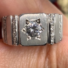 Pt900 印台系　デザインリング　23.2g 約17.5号の画像