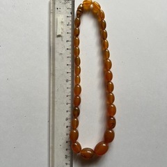 茶色ビーズネックレス の画像