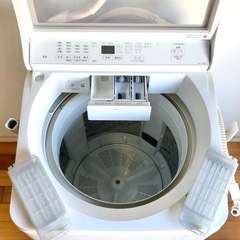 【決まりました】★美品 洗浄済み★Panasonic 全自動電気洗濯機 NA-FA80H9★2022年製 取説/風呂水ホース付きの画像