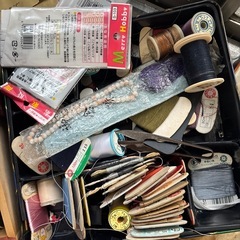 手芸用　糸、針、ボタンなどの画像