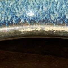 海鼠釉火鉢 水鉢 金魚鉢 植木鉢 古民具 昭和レトロ 睡蓮鉢 陶器 古美術品★S3573Aの画像