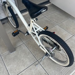 子供用自転車　16インチ　クリーム色　美品の画像