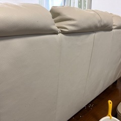 3人用本革ソファ　12/21までの画像