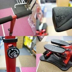 ☆ショップジャパン 健康ステッパー ナイスデイ NDS-1R 赤 トレーニング器具 健康グッズ レッド エクササイズ レッド 専用ハンドル付き 札幌市 豊平区 平岸店の画像