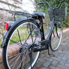 中古自転車 Nacky ママチャリ 自転車 26インチLEDライト ブラック 通勤 通学 近所のお出掛けなどにの画像