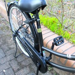 中古自転車 Nacky ママチャリ 自転車 26インチLEDライト ブラック 通勤 通学 近所のお出掛けなどにの画像