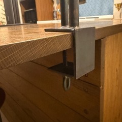 アイアン製　ランタンハンガー、クランプ(テーブルなどに固定する金具)付きの画像