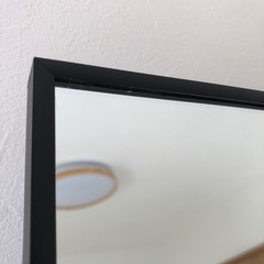 ミルオ君の鏡工房180×80cmブラック全身鏡　飛散防止の画像