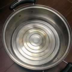 パール金属　ステンレス製　ガラス蓋付2段蒸し器　26cmの画像