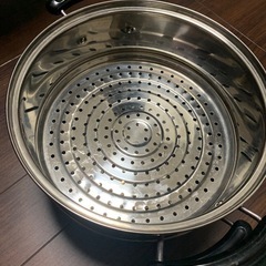 パール金属　ステンレス製　ガラス蓋付2段蒸し器　26cmの画像