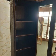 昭和の家具　ラタンのシェルフの画像
